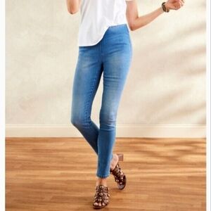 Soft Surroundings supremely soft denim pull on skinny Ankle jeans Sz 3x NWT
